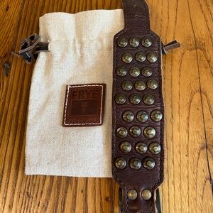 All leather Frye wrist band.